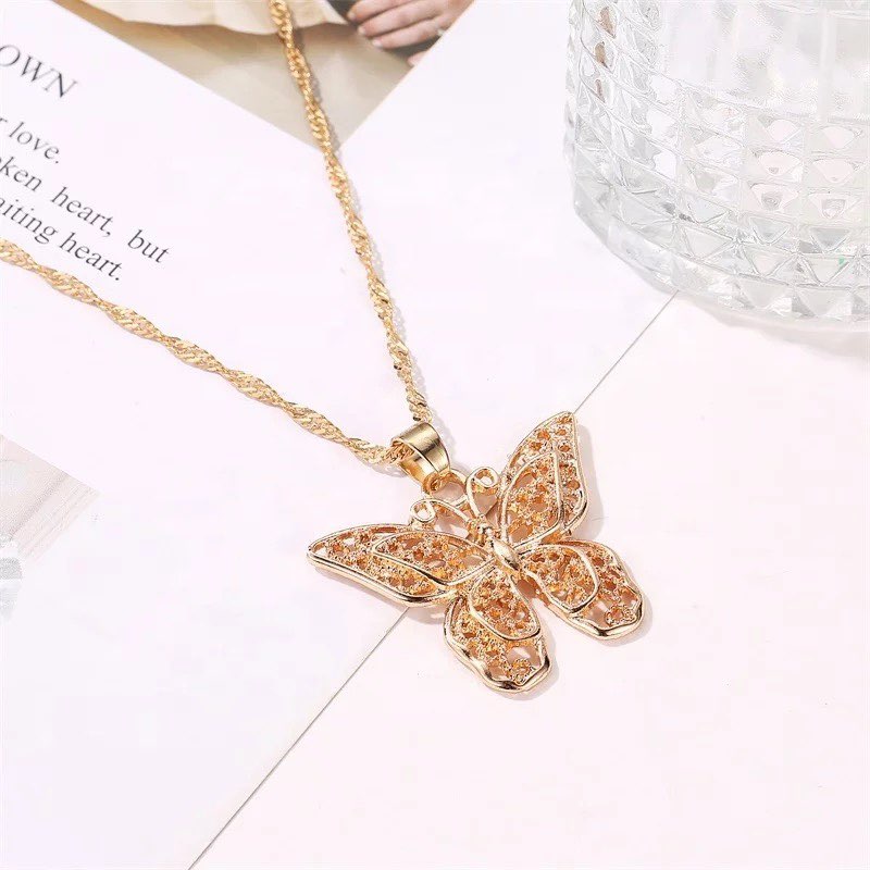Double butterfly necklace(gold)