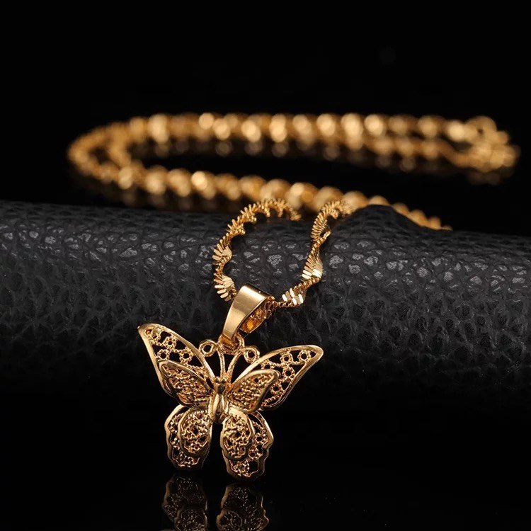Double butterfly necklace(gold)