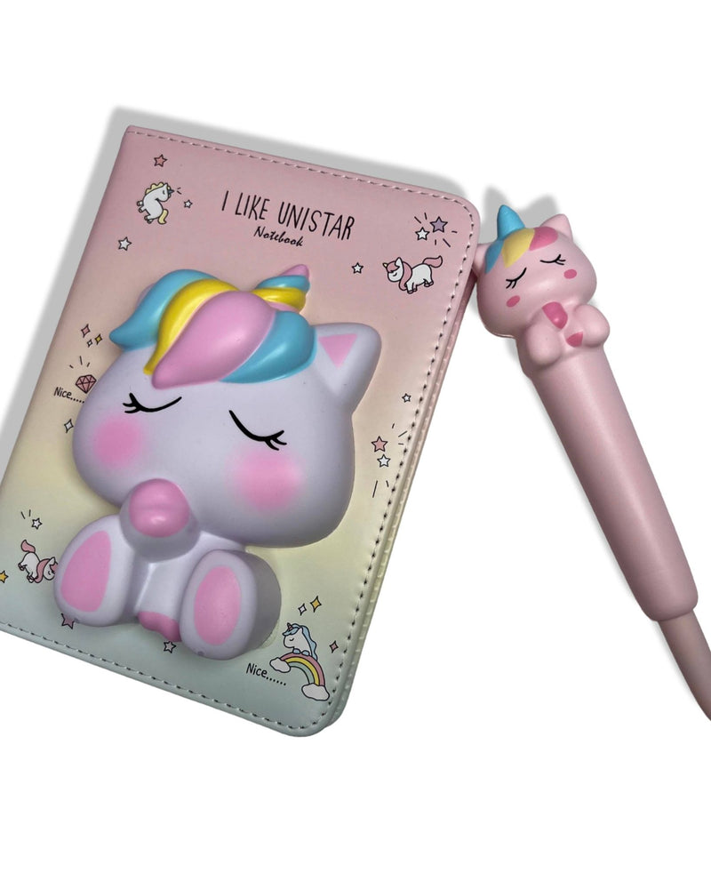 Paochocky 14 Pcs Rainbow Unicorn Stationery Set, Secret Diary Notebook,  Pencil case, 6-in-1 Ballpoint Pen, 2 Highlighters, Ruler, Sticky Note,  Bookmark and 6 Stickers Great Gifts for Girls Children – TopToy