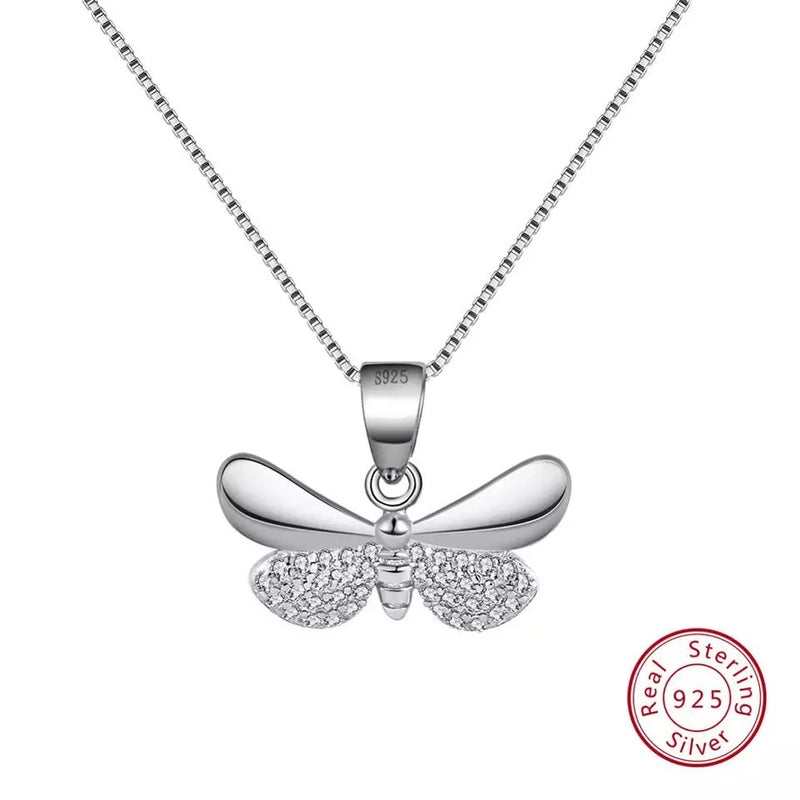 "UNIQUE BUTTERFLY" STERLING SILVER NECKLACE